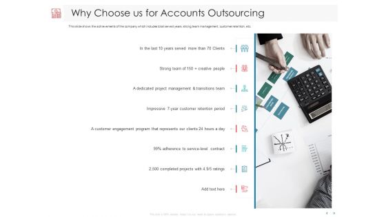 Managing CFO Services Why Choose Us For Accounts Outsourcing Ppt Picture PDF