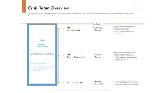 Managing Companys Online Presence Crisis Team Overview Topics PDF
