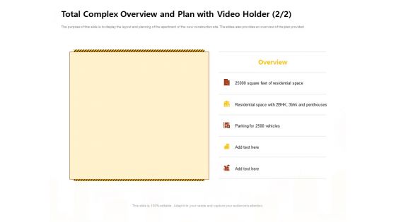 Managing Construction Work Total Complex Overview And Plan With Video Holder Overview And Plan Sample PDF