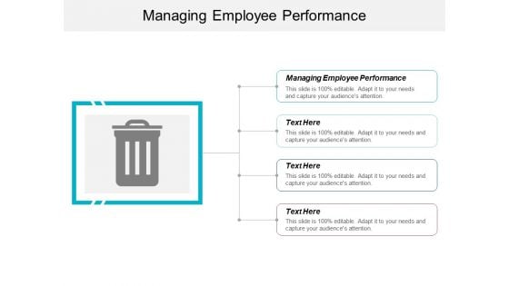 Managing Employee Performance Ppt Powerpoint Presentation Infographic Template Brochure Cpb