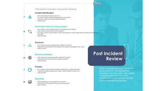 Managing ITIL Incidents Planning Post Incident Review Inspiration PDF