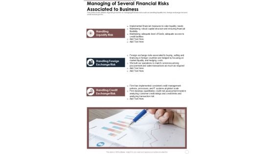 Managing Of Several Financial Risks Associated To Business One Pager Documents Managing Of Several Financial Risks Associated To Business One Pager Documents