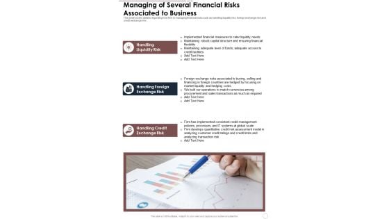 Managing Of Several Financial Risks Associated To Business One Pager Documents