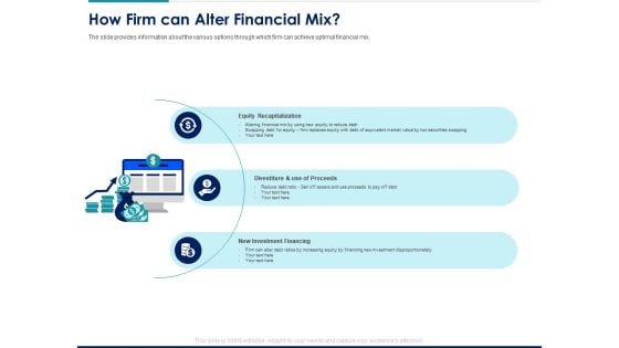 Managing Organization Finance How Firm Can Alter Financial Mix Ppt Ideas Diagrams PDF