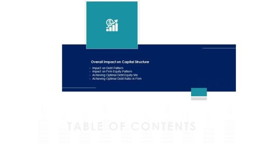 Managing Organization Finance Table Of Contents Impact Ppt Slides Example Topics PDF