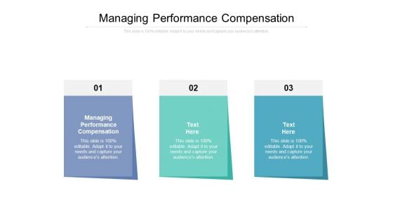 Managing Performance Compensation Ppt PowerPoint Presentation Gallery Layout Ideas Cpb