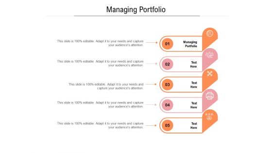 Managing Portfolio Ppt PowerPoint Presentation Portfolio Clipart Cpb Pdf