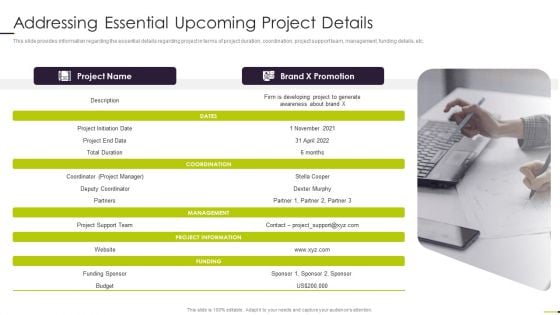 Managing Project Communication Addressing Essential Upcoming Project Details Summary PDF Managing Project Communication Addressing Essential Upcoming Project Details Summary PDF