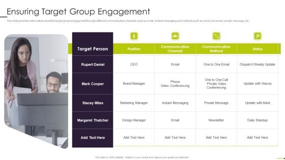 Managing Project Communication Ensuring Target Group Engagement Elements PDF