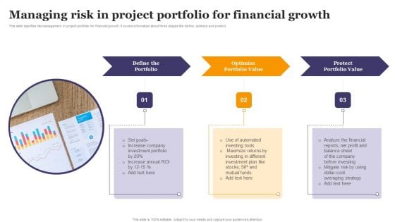 Managing Risk In Project Portfolio For Financial Growth Sample PDF