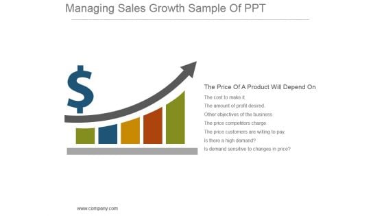 Managing Sales Growth Sample Of Ppt