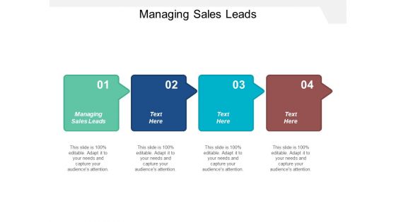 Managing Sales Leads Ppt Powerpoint Presentation Ideas Background Images Cpb