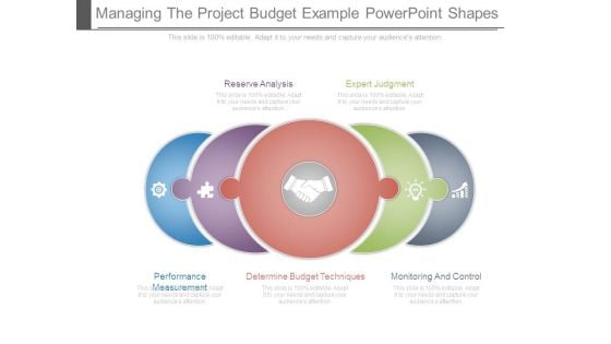 Managing The Project Budget Example Powerpoint Shapes