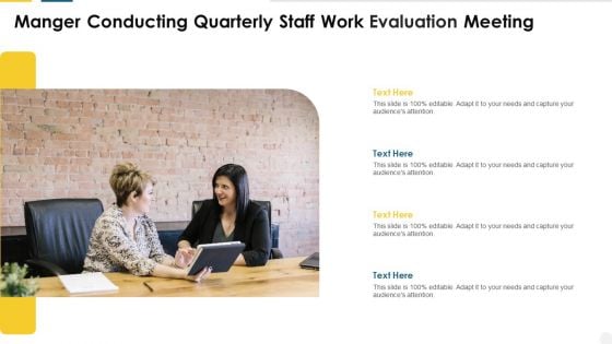 Manger Conducting Quarterly Staff Work Evaluation Meeting Guidelines PDF