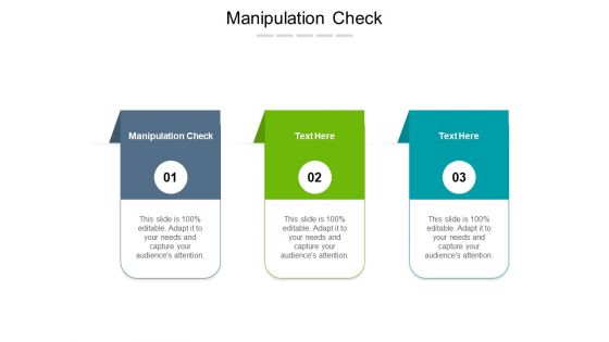 Manipulation Check Ppt PowerPoint Presentation Slides Background Images Cpb Pdf