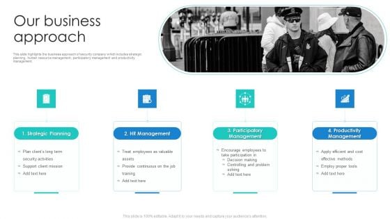Manpower Corporate Security Business Profile Our Business Approach Introduction PDF Manpower Corporate Security Business Profile Our Business Approach Introduction PDF