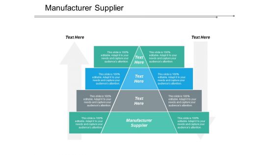 Manufacturer Supplier Ppt PowerPoint Presentation Visual Aids Infographics Cpb