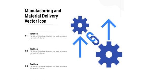 Manufacturing And Material Delivery Vector Icon Ppt PowerPoint Presentation Slides Skills