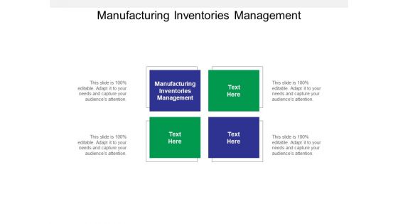 Manufacturing Inventories Management Ppt PowerPoint Presentation Model Aids Cpb