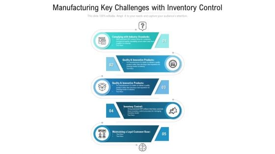 Manufacturing Key Challenges With Inventory Control Ppt PowerPoint Presentation Icon Files PDF