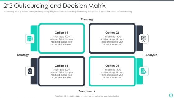 Manufacturing Operation Quality Improvement Practices Tools Templates 2 2 Outsourcing And Decision Matrix Background PDF