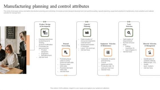Manufacturing Planning And Control Attributes Infographics PDF Manufacturing Planning And Control Attributes Infographics PDF