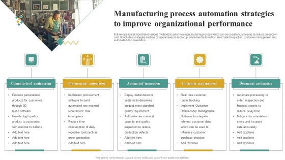 Manufacturing Process Automation Strategies To Improve Organizational Performance Ideas PDF