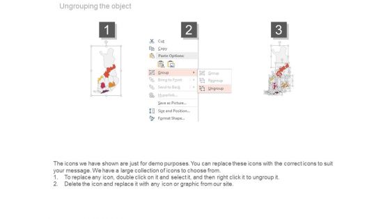 Map Diagram With Bar Graph And Icons Powerpoint Slides