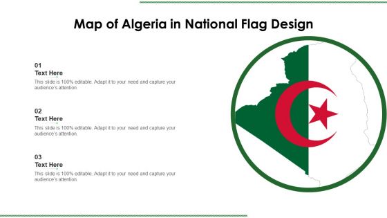 Map Of Algeria In National Flag Design Ppt PowerPoint Presentation File Demonstration PDF