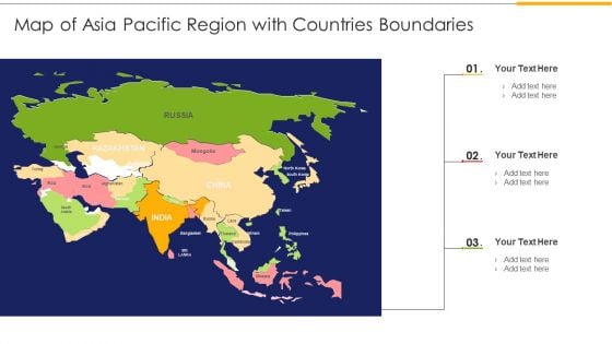 Map Of Asia Pacific Region With Countries Boundaries Ppt Ideas Background Images PDF