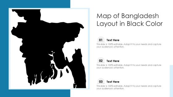 Map Of Bangladesh Layout In Black Color Ppt PowerPoint Presentation Gallery Rules PDF