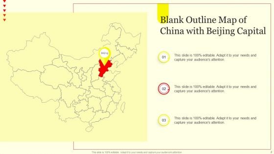 Map Of China With Beijing Capital Ppt PowerPoint Presentation Complete With Slides