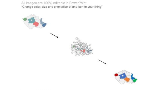 Map Of Czech With Percentage Data And Icons Powerpoint Slides