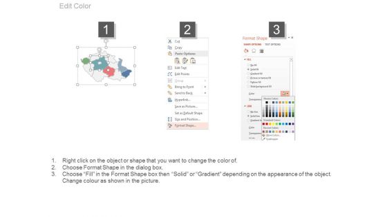 Map Of Czech With Percentage Data And Icons Powerpoint Slides