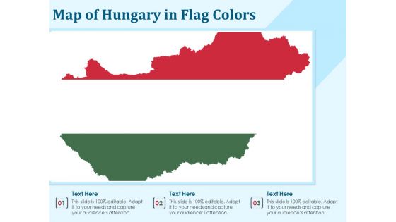 Map Of Hungary In Flag Colors Ppt PowerPoint Presentation Gallery Layout Ideas PDF