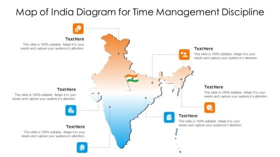 Map Of India Diagram For Time Management Discipline Formats PDF