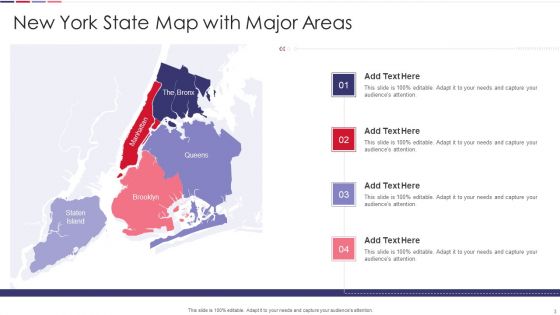 Map Of New York Ppt PowerPoint Presentation Complete Deck With Slides