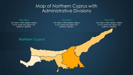 Map Of Northern Cyprus With Administrative Divisions Brochure PDF