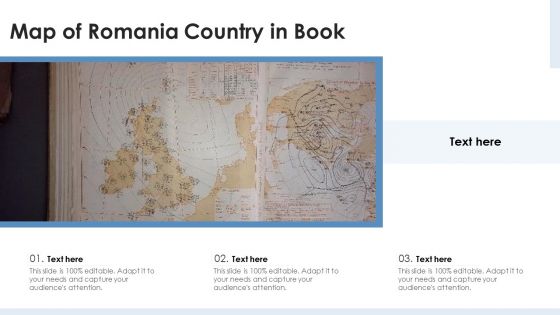 Map Of Romania Country In Book Ppt PowerPoint Presentation Gallery Skills PDF