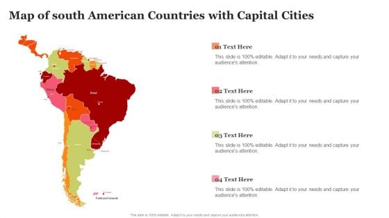 Map Of South American Countries With Capital Cities Formats PDF