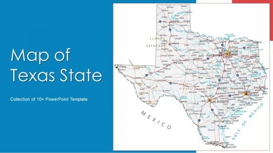 Map Of Texas State Ppt PowerPoint Presentation Complete With Slides