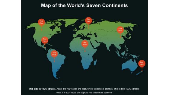 Map Of The Worlds Seven Continents Ppt PowerPoint Presentation Styles Example File PDF
