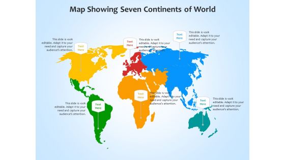 Map Showing Seven Continents Of World Ppt PowerPoint Presentation Gallery Display PDF