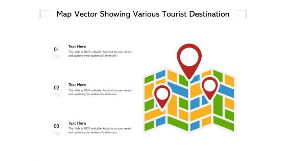 Map Vector Showing Various Tourist Destination Ppt PowerPoint Presentation Gallery Icons PDF