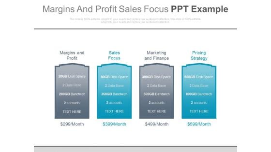 Margins And Profit Sales Focus Ppt Example