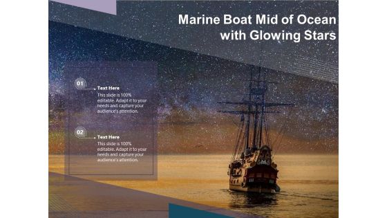 Marine Boat Mid Of Ocean With Glowing Stars Ppt PowerPoint Presentation Portfolio Clipart Images PDF