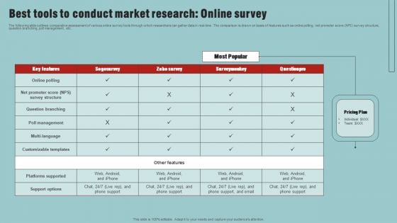 Market Analysis Overview And Different Categories Best Tools To Conduct Market Research Online Survey Introduction PDF