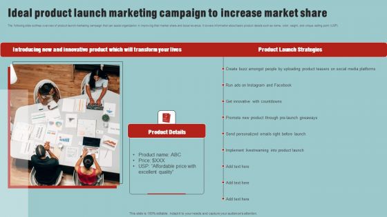 Market Analysis Overview And Different Categories Ideal Product Launch Marketing Campaign To Increase Rules PDF