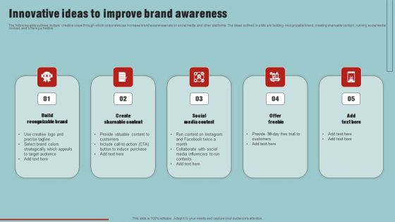 Market Analysis Overview And Different Categories Innovative Ideas To Improve Brand Awareness Mockup PDF