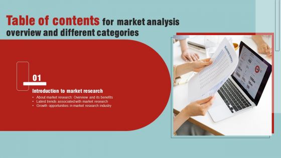 Market Analysis Overview And Different Categories Table Of Contents Elements PDF